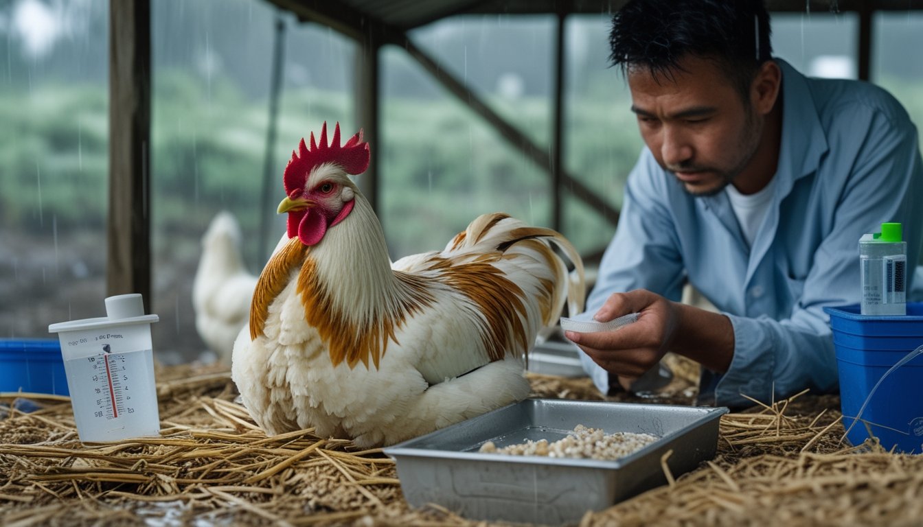 Cara Mengatasi Ayam Aduan yang Sering Pucat dan Lesu Selama Musim Hujan 2026 dengan Tepat